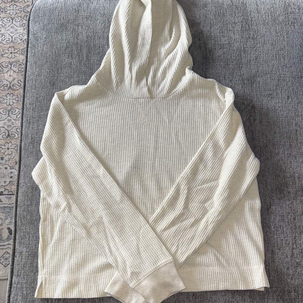 Elegant Cream Long Sleeve Hoodie